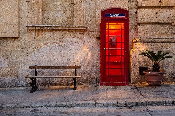 cabine téléphonique Malte - blog Opodo