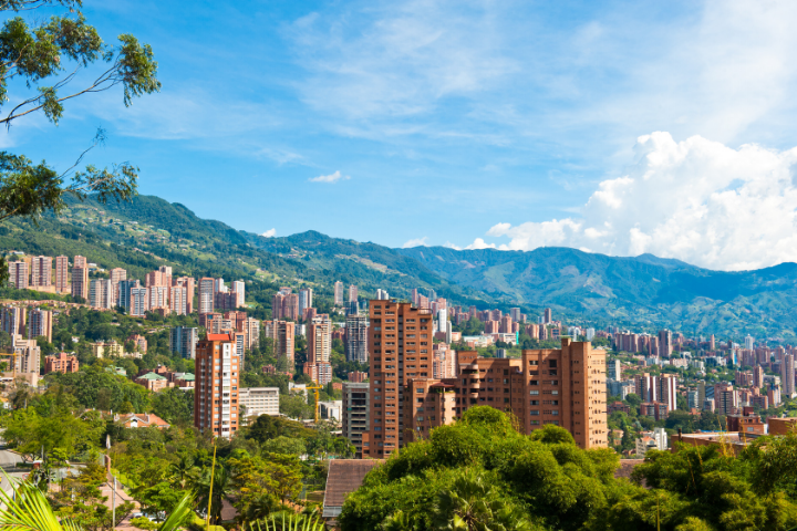 Medellin, vue aérienne - Colombie