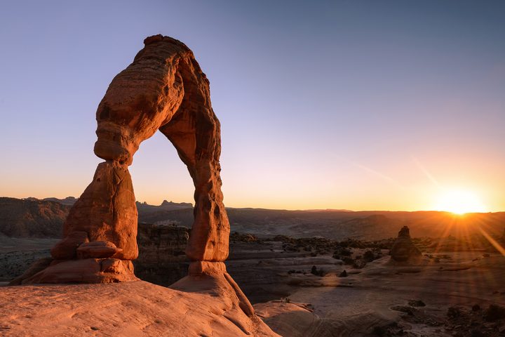 l'arc Delicate au Parc National des Arches dans l'Utah du sud