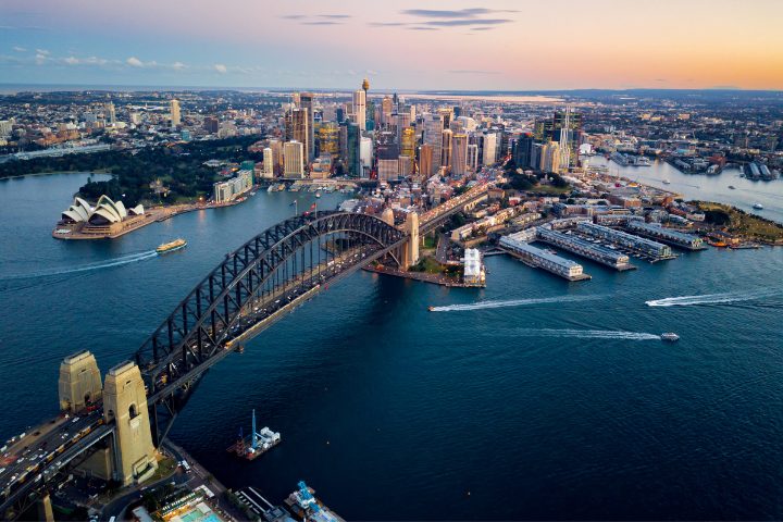 vue áerienne du Sydney Harbour Bridge