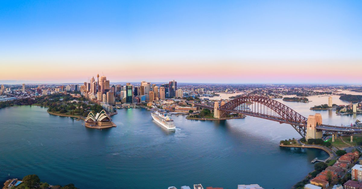 vue áerienne du port de Sydney